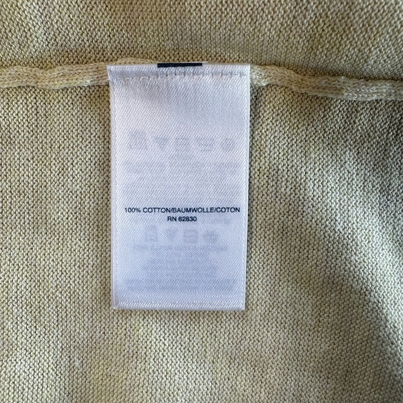 Lands’ End Women's Butter Yellow Long Sleeve Open Long Cardigan Sweater M 10/12 - Picture 4 of 6